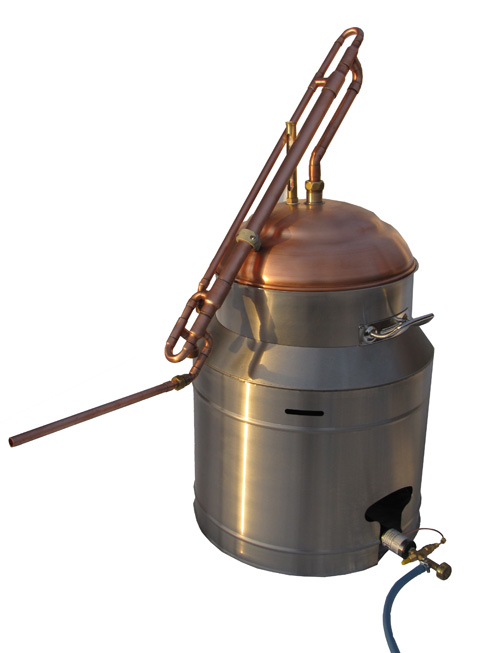 Universal 50-liter still is used for distillating fruit (distilling apparatus).